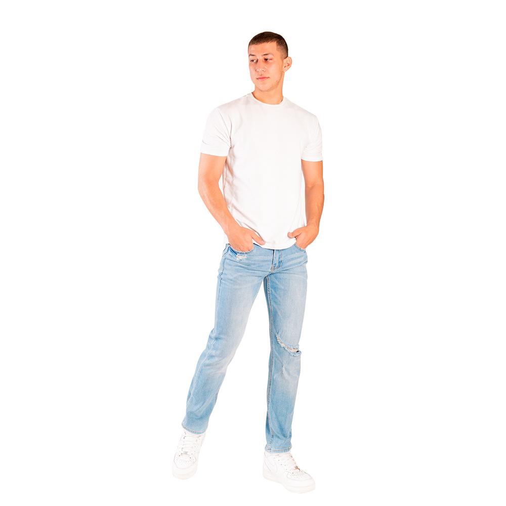 Foto 4 pulgar | Pantalon Caballero Básico Moda Slim- Boot Cut Azul