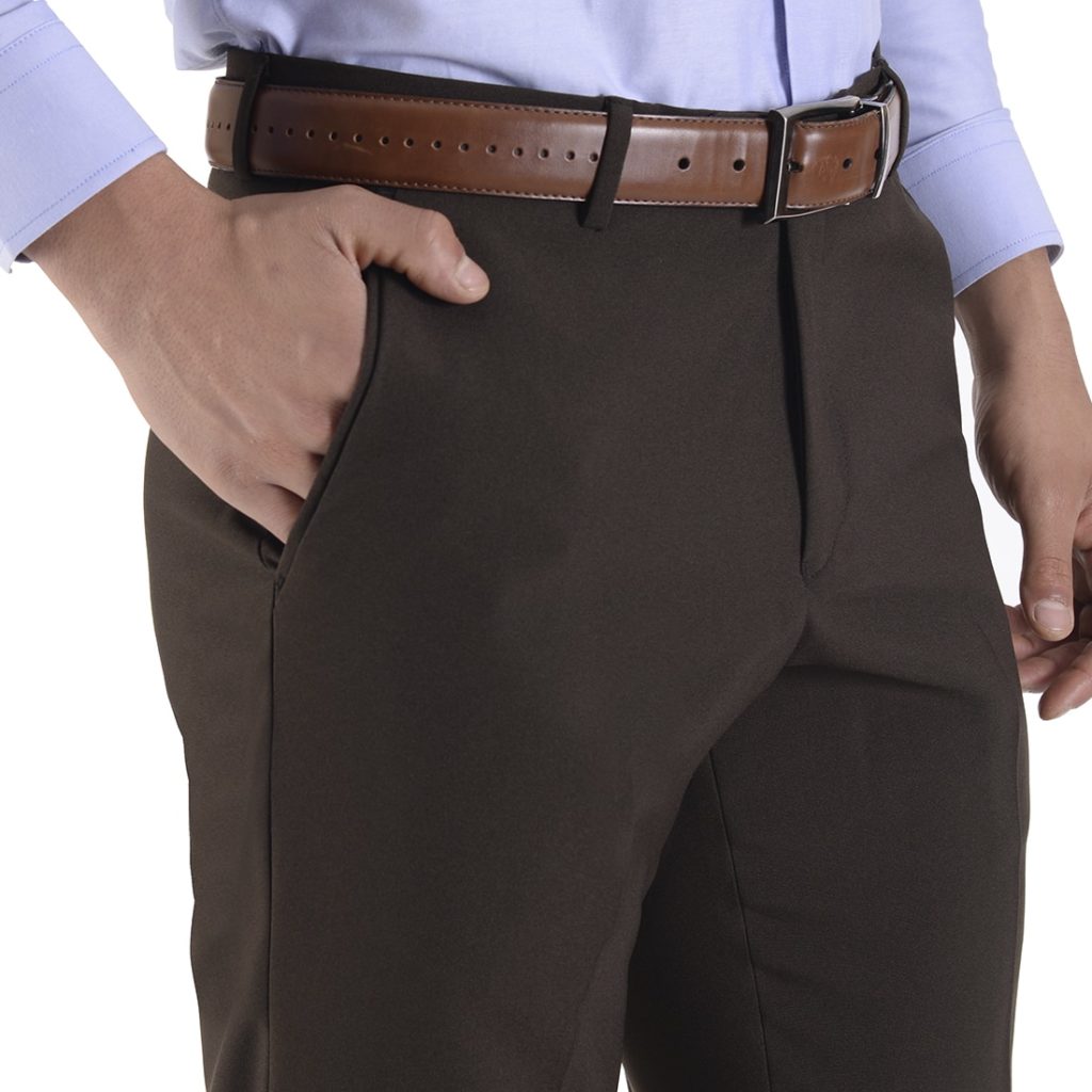 Foto 4 pulgar | Pantalón De Vestir Sin Pinzas Classic Fit 1268 Café