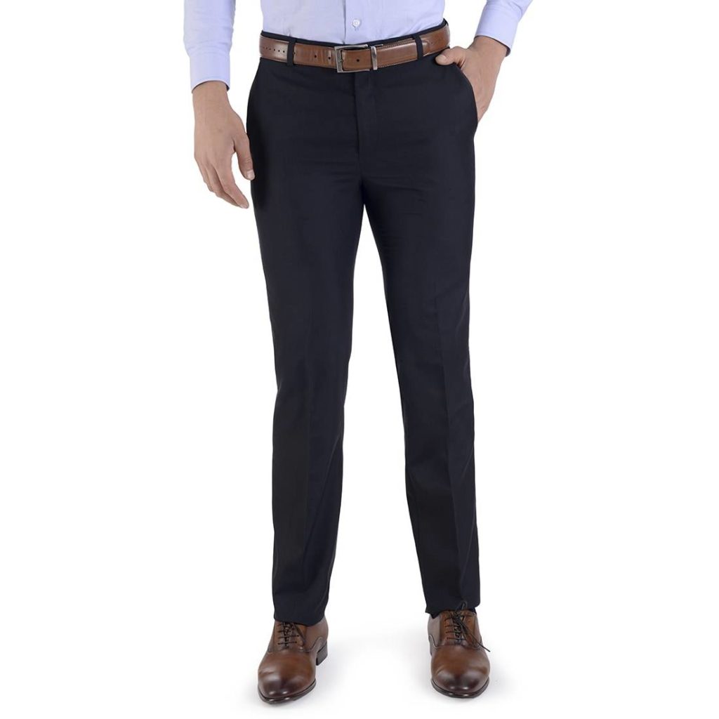 Pantalón De Vestir Yale Collection Sin Pinzas Slim Fit 1768 Azul Marino $609
