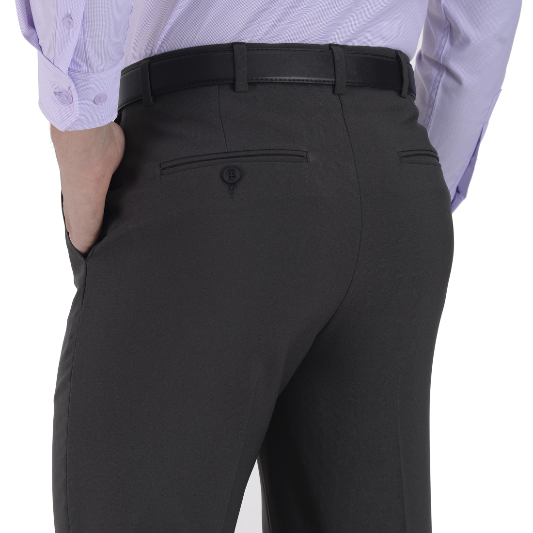 Foto 3 | Pantalon De Vestir Sansabelt Regular Fit B202 Gris Oxford