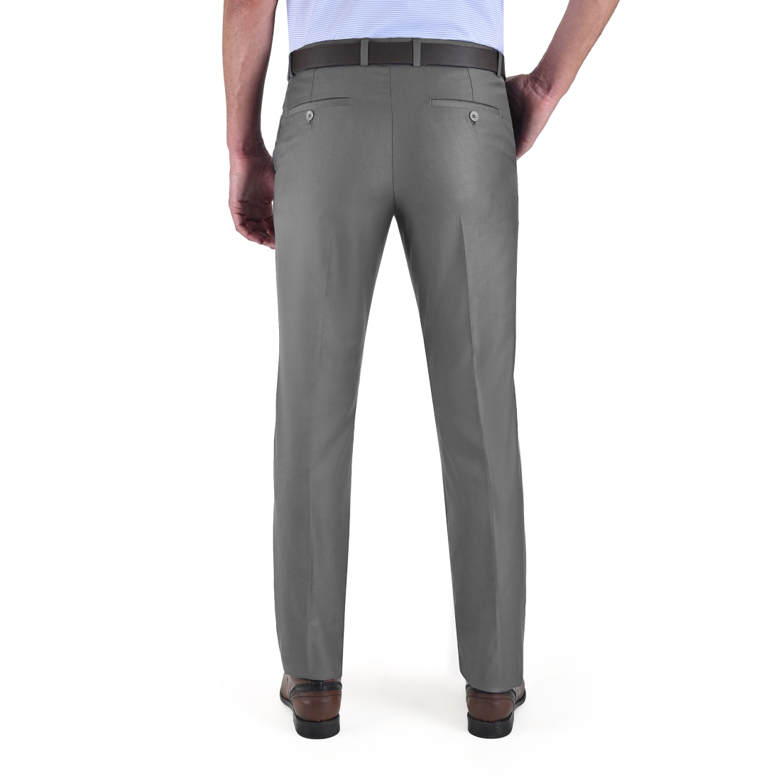 Foto 2 | Pantalón De Vestir Yale Sin Pinzas Cintura Ajustable  Modern Slim Fit 2402 Gris Oxford