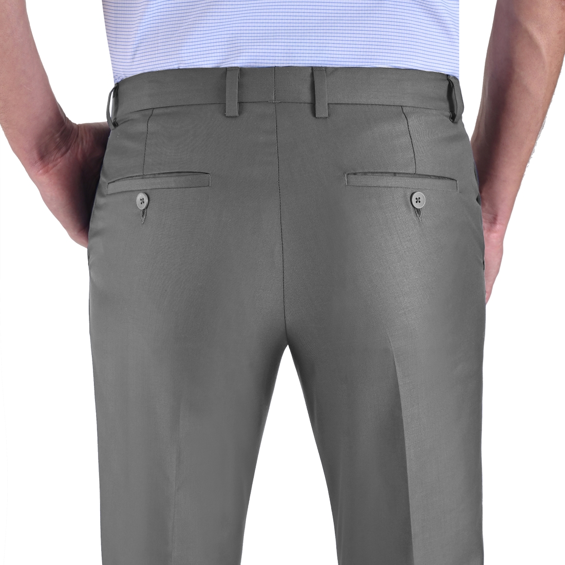 Foto 4 | Pantalón De Vestir Yale Sin Pinzas Cintura Ajustable  Modern Slim Fit 2402 Gris Oxford