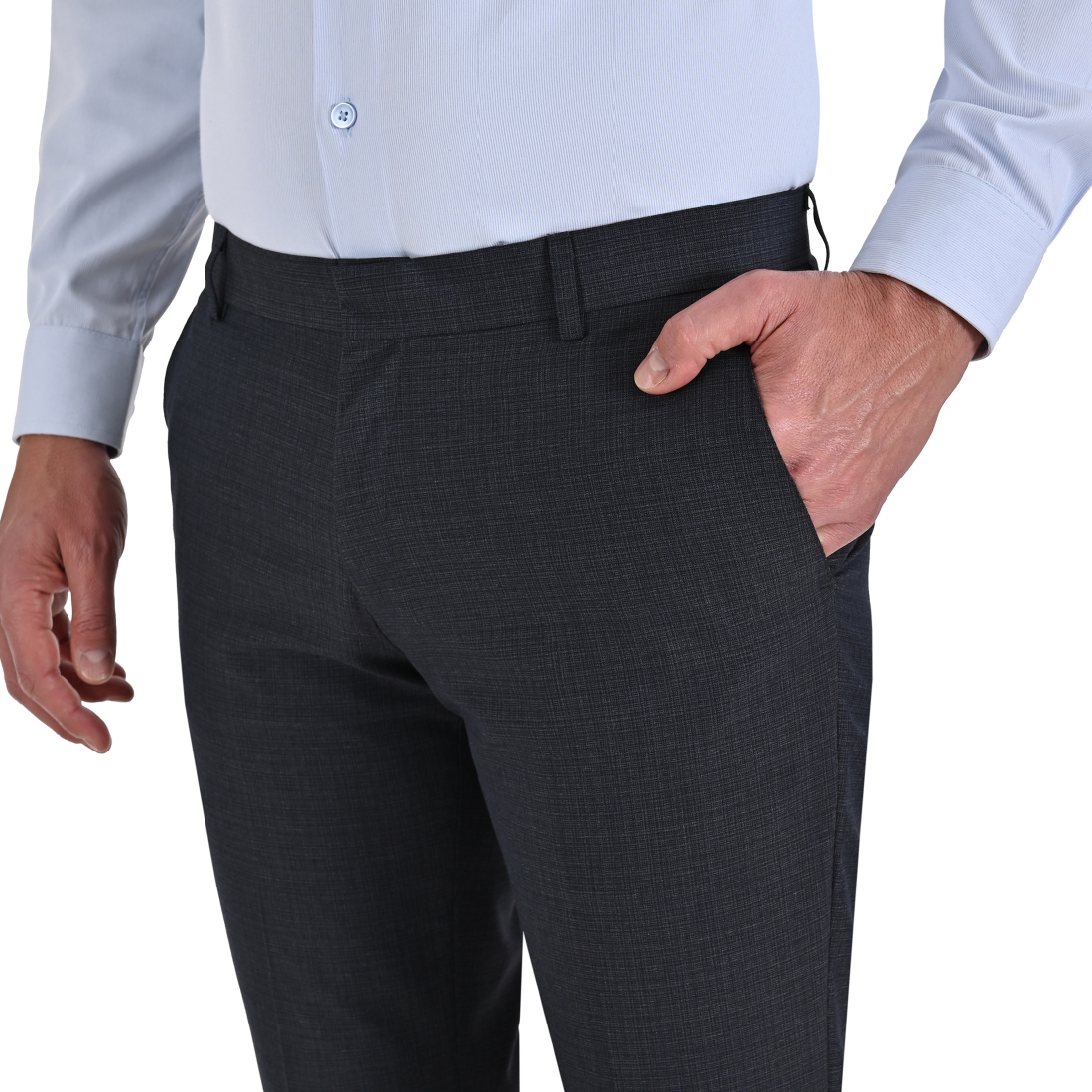 Foto 4 pulgar | Pantalón De Vestir Yale Sin Pinzas Modern Slim Fit 0451 Azul Marino
