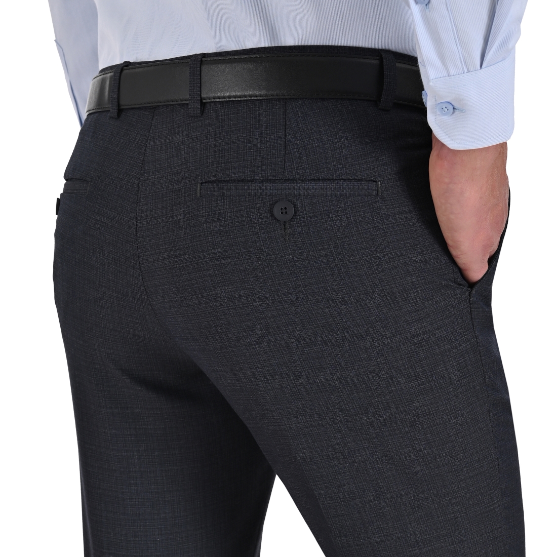 Foto 5 pulgar | Pantalón De Vestir Yale Sin Pinzas Modern Slim Fit 0451 Azul Marino