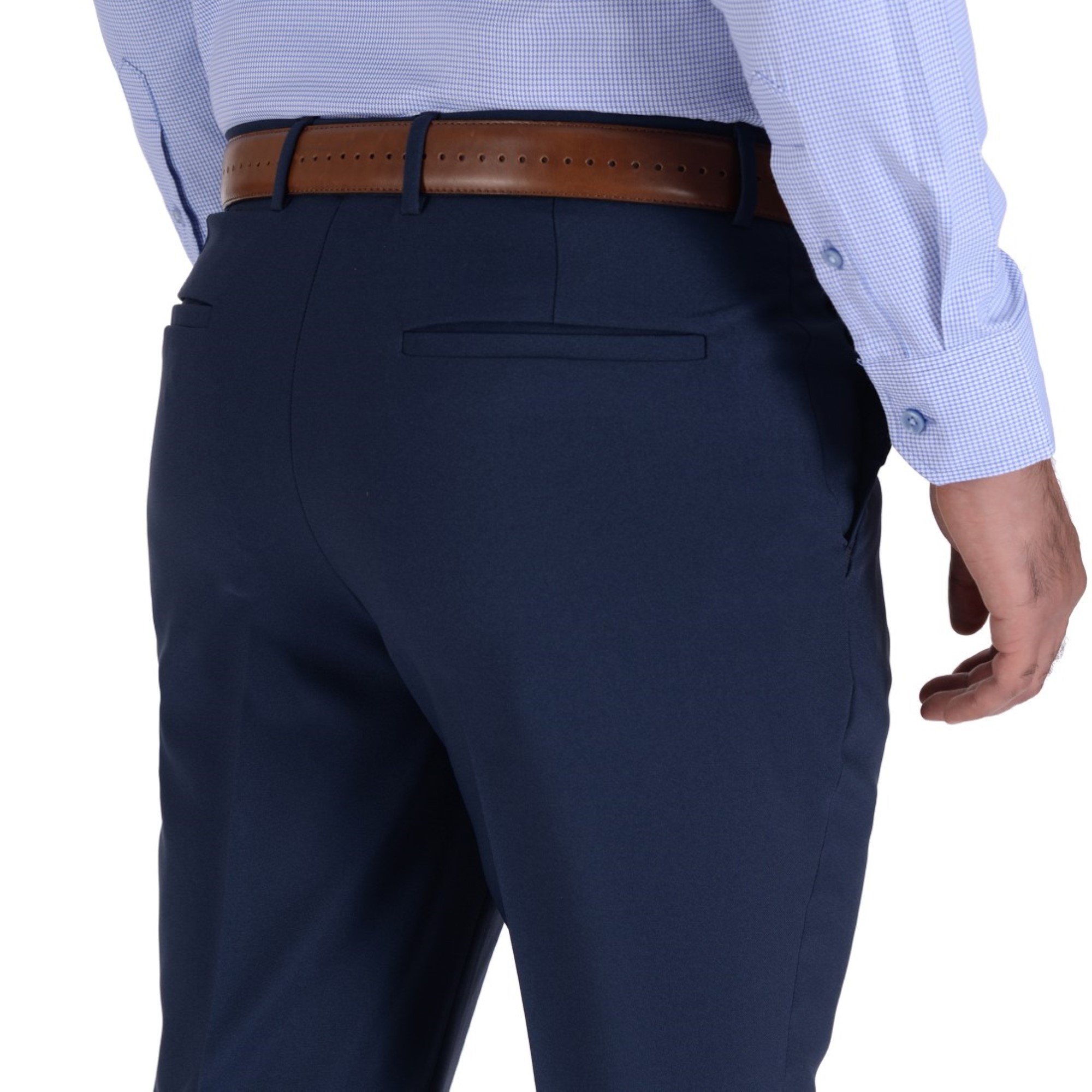 Foto 4 | Pantalón De Vestir Sin Pinzas Classic Fit 1268 Azul Zafiro