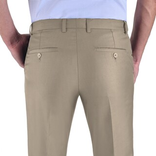 Foto 4 | Pantalón De Vestir Yale Sin Pinzas Cintura Ajustable Modern Slim Fit 2402 Kaki Especial