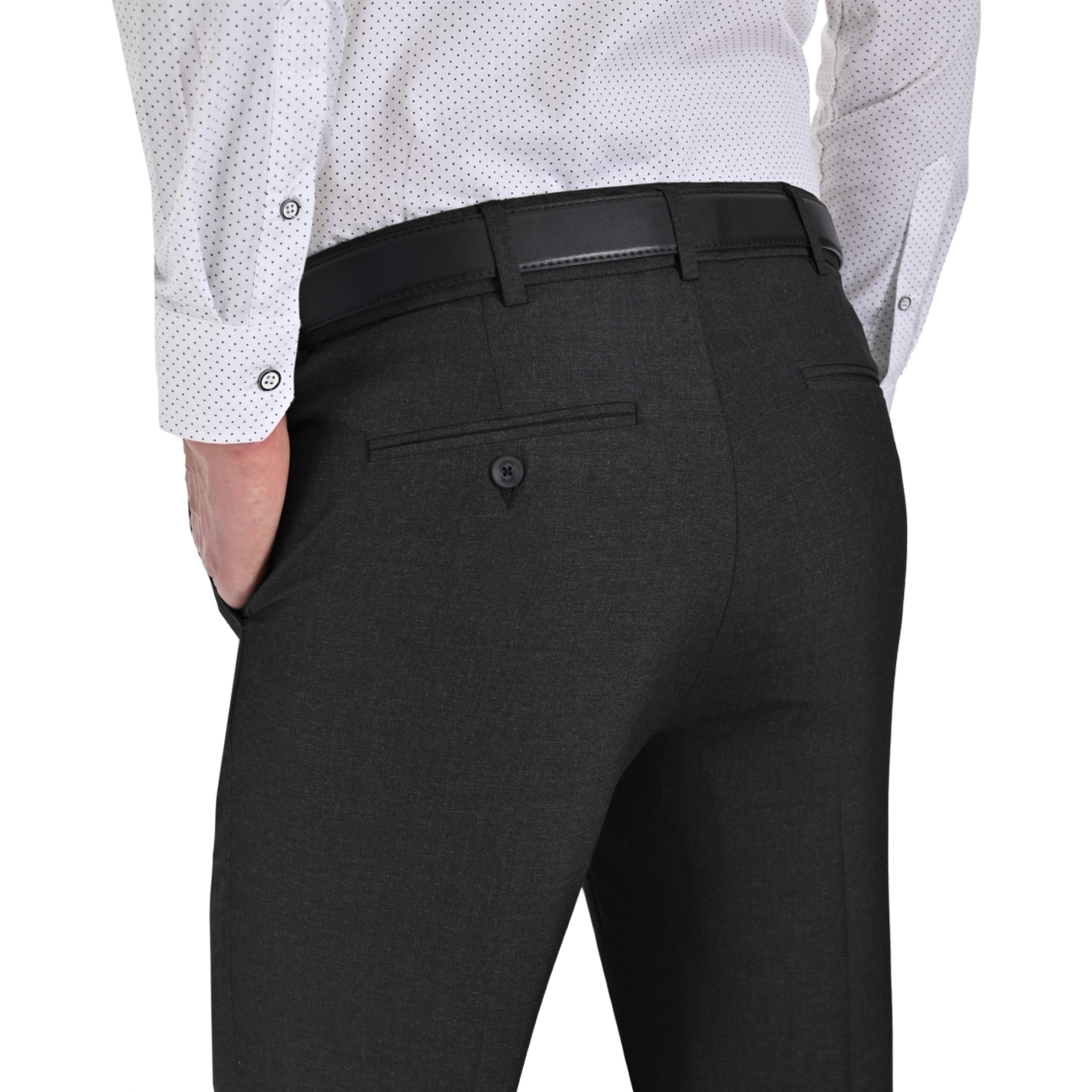 Foto 4 pulgar | Pantalon De Vestir Sansabelt Slim Fit Cintura Ajustable 1768 Gris Oxford