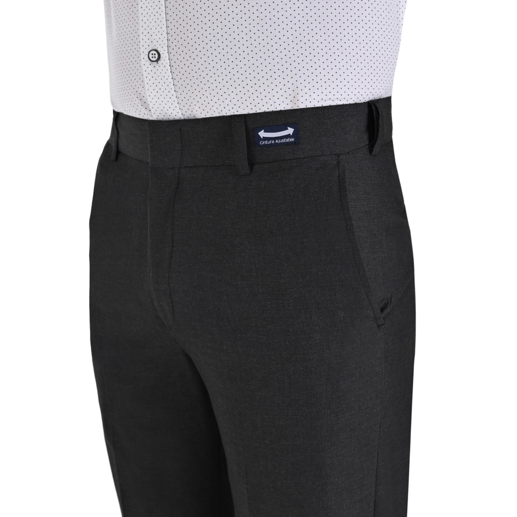 Foto 5 pulgar | Pantalon De Vestir Sansabelt Slim Fit Cintura Ajustable 1768 Gris Oxford