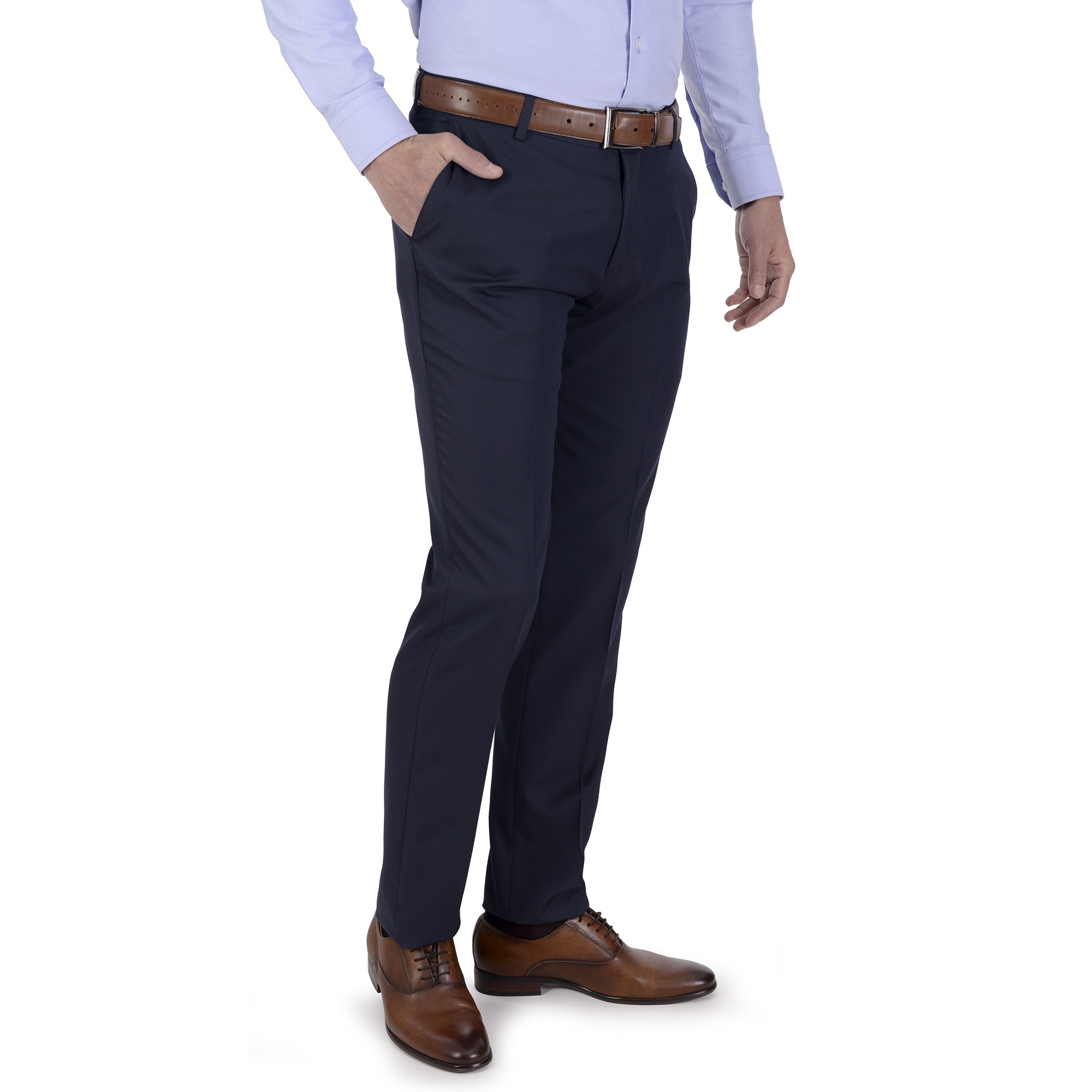 Foto 1 | Pantalón De Vestir Yale Sin Pinzas Slim Fit 0422 Azul Marino