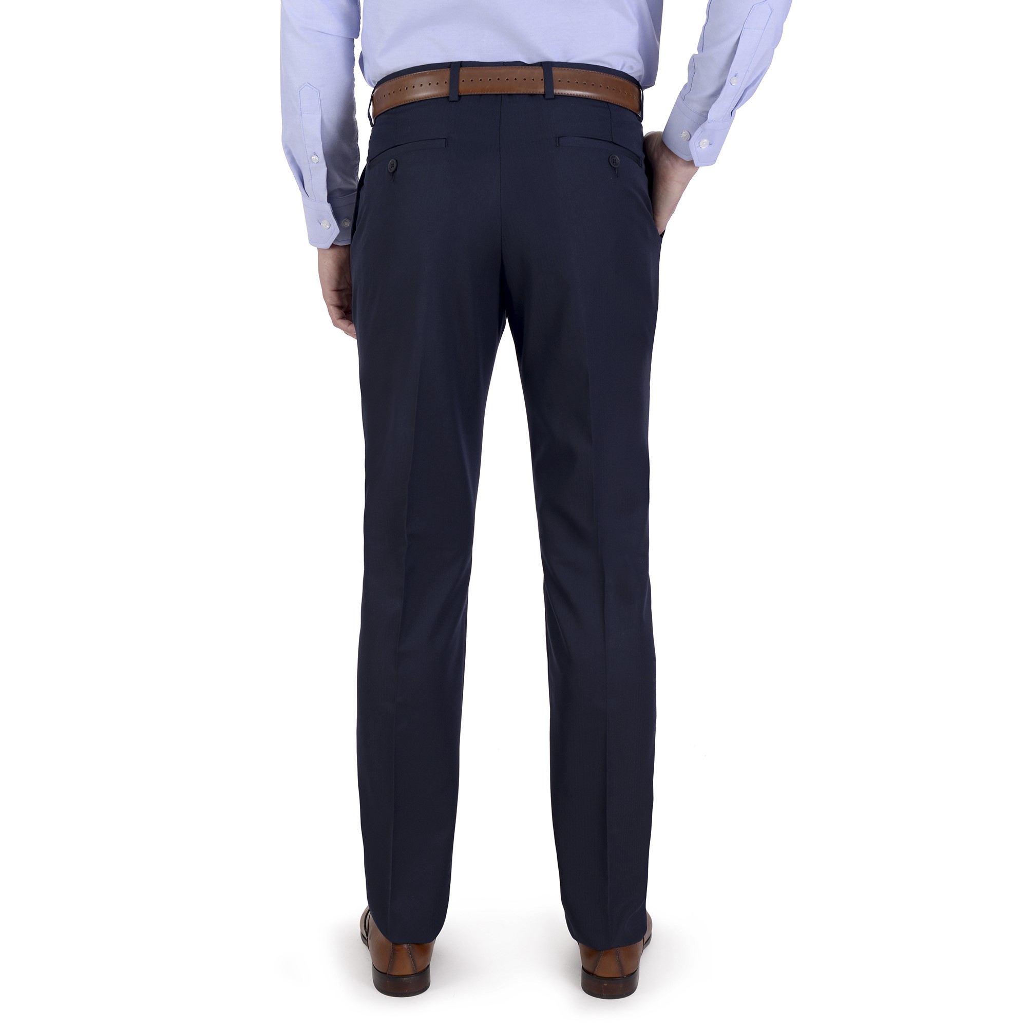 Foto 2 | Pantalón De Vestir Yale Sin Pinzas Slim Fit 0422 Azul Marino