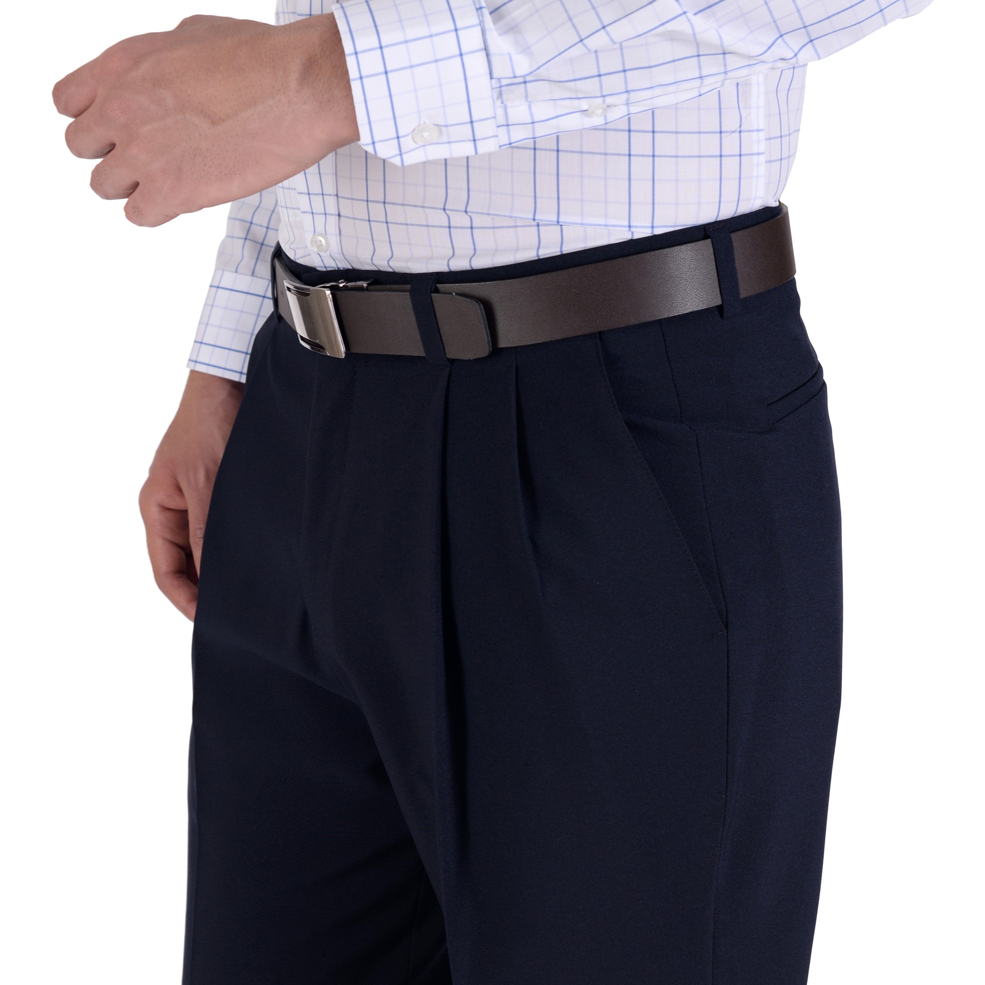 Foto 4 pulgar | Pantalón De Vestir Yale Con Pinzas Classic Fit 1268 Marino