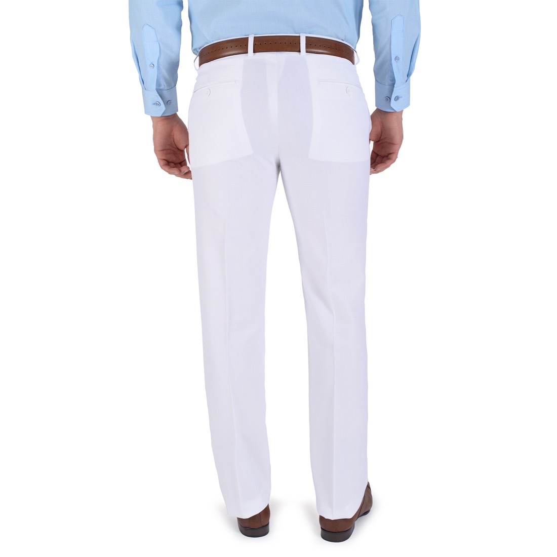Foto 3 pulgar | Pantalón De Vestir Yale Collection Sin Pinzas Slim Fit 1768 Blanco