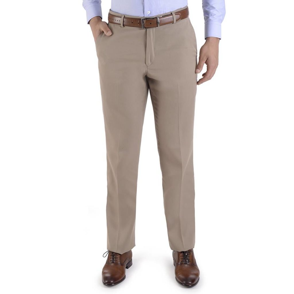 Foto 1 | Pantalón De Vestir Yale Teflón Sin Pinzas Regular Fit 8541 Arena