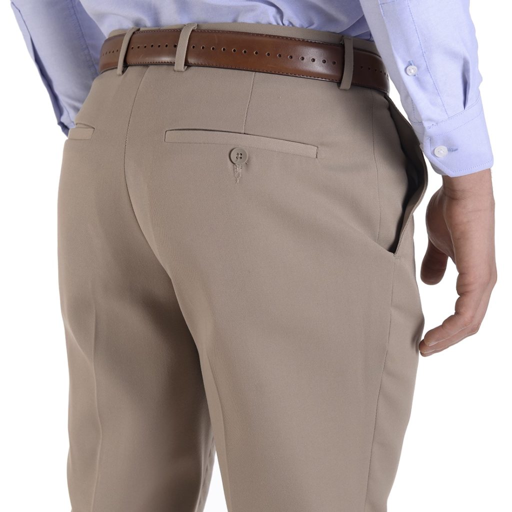 Foto 3 pulgar | Pantalón De Vestir Yale Teflón Sin Pinzas Regular Fit 8541 Arena