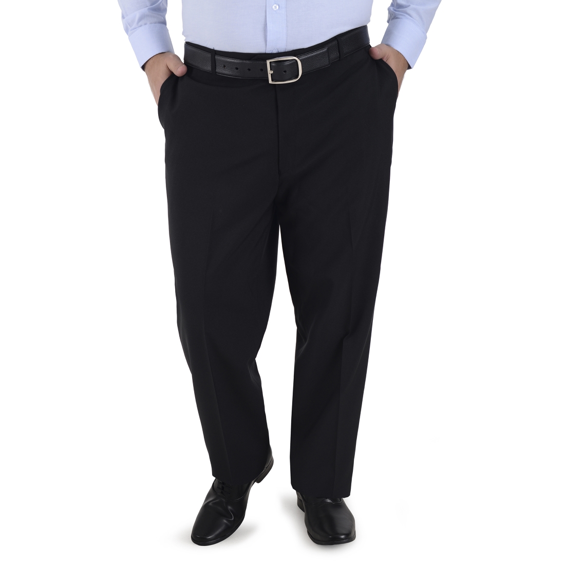 Foto 1 | Pantalon De Vestir Sansabelt Regular Fit Tallas Extra B015 Negro