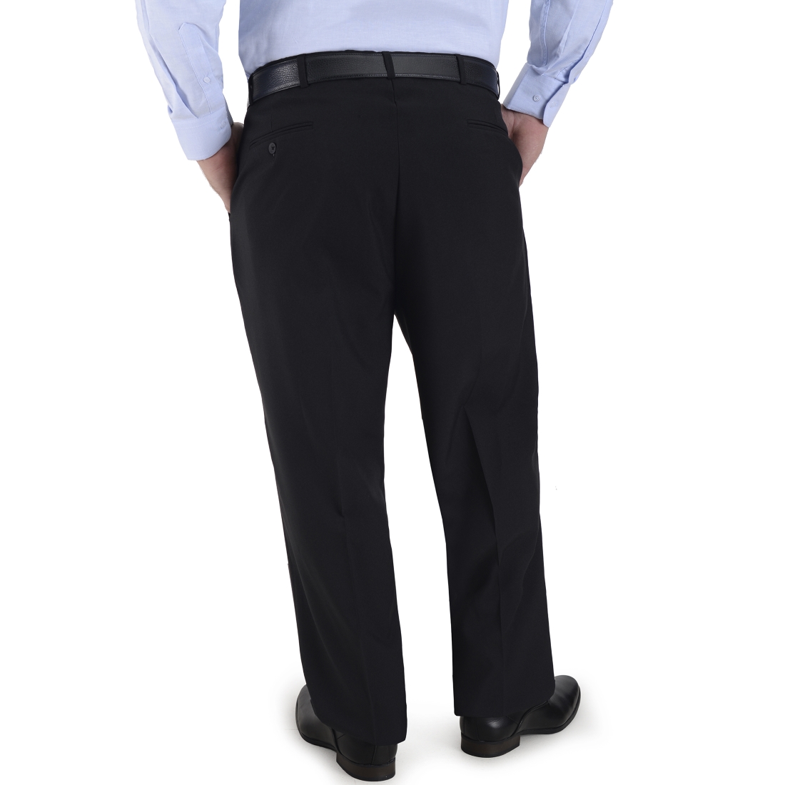 Foto 2 | Pantalon De Vestir Sansabelt Regular Fit Tallas Extra B015 Negro