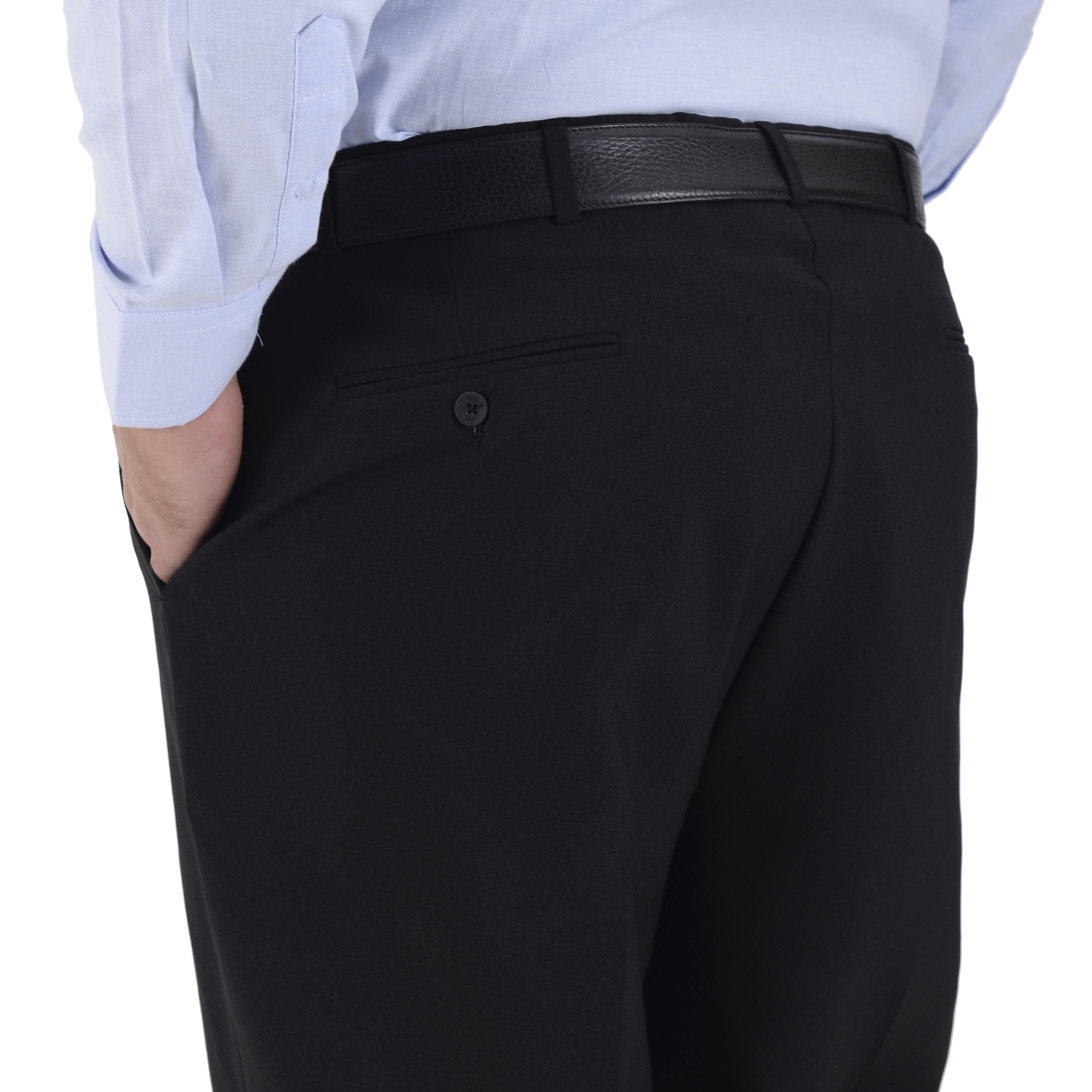 Foto 4 | Pantalon De Vestir Sansabelt Regular Fit Tallas Extra B015 Negro