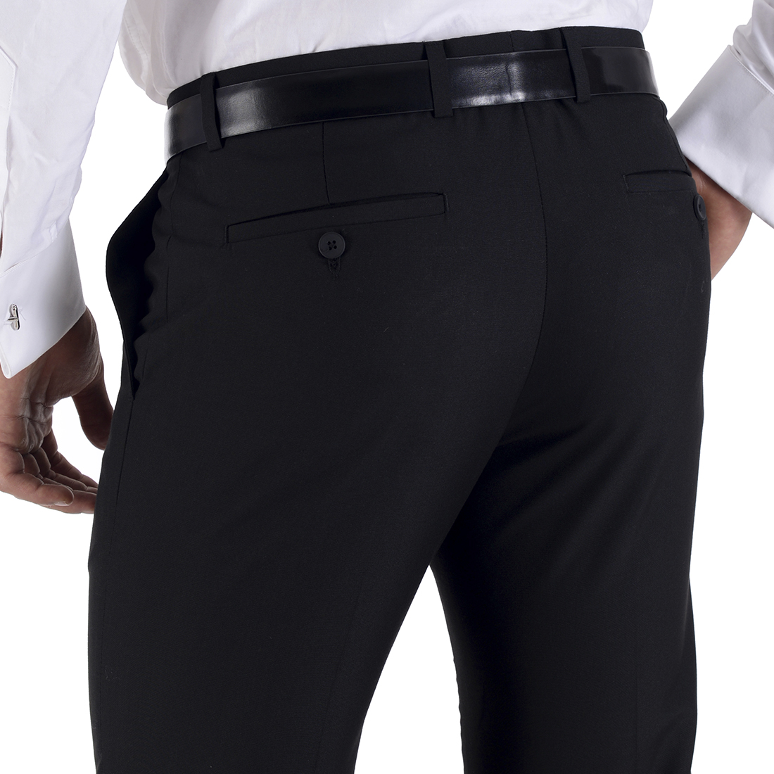 Foto 5 pulgar | Pantalón De Vestir Yale Sin Pinzas Slim Fit 1768 Negro