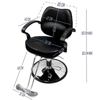 Foto 3 | Silla para Barbería Nanofort Mkz-sillabarbe3 color Negro Reclinable Giratoria