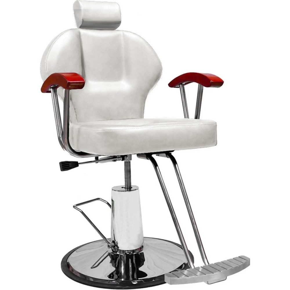 Foto 2 pulgar | Silla para Barbería Nanofort Mkz-sillabarbe5bla color Blanco Hidráulica Reclinable