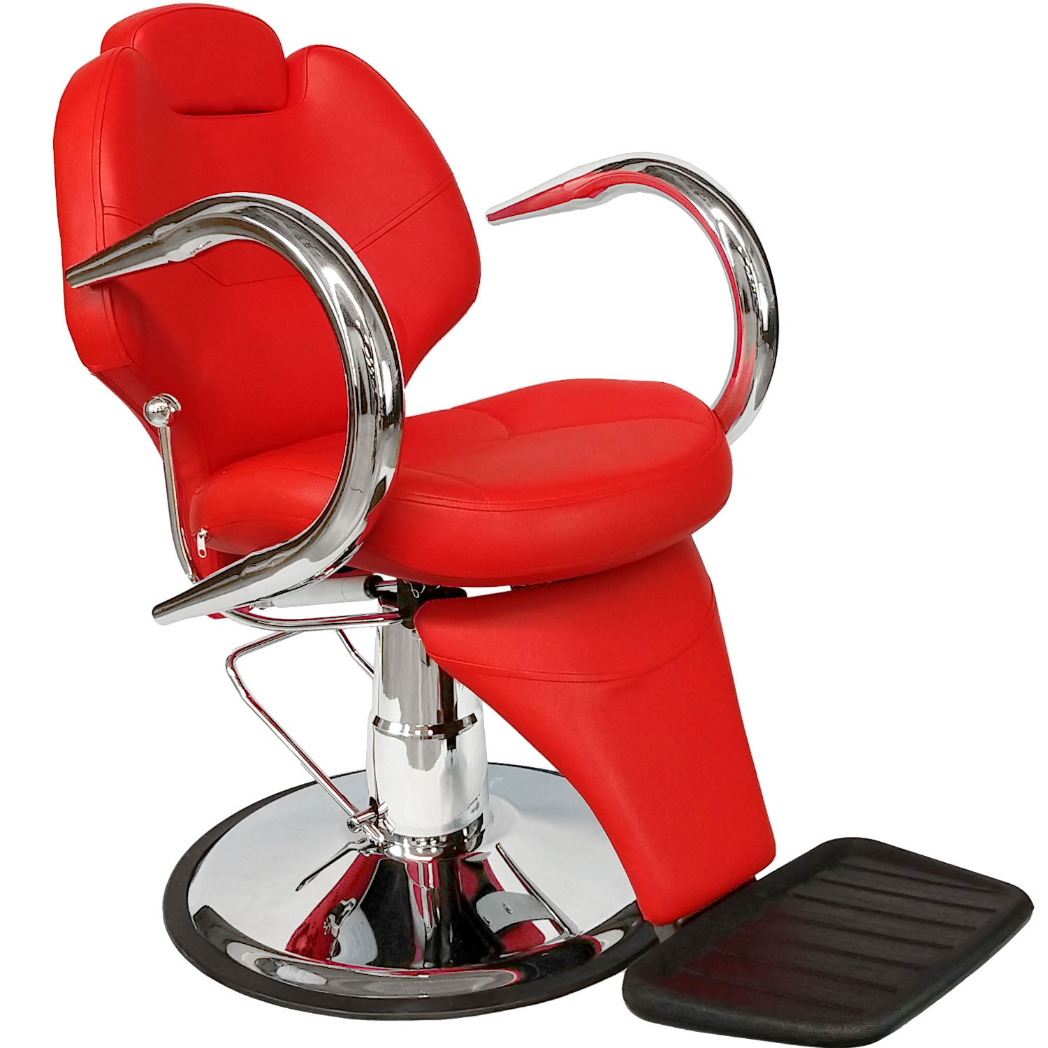 Foto 2 pulgar | Silla para Barbería Nanofort Mkz-bx2668rojo color Rojo para Peluquería Reclinable Hidráulica