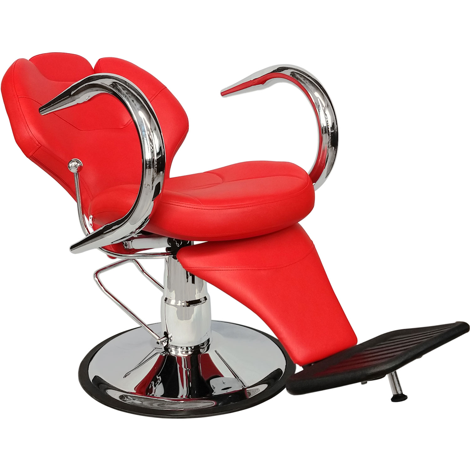 Foto 4 pulgar | Silla para Barbería Nanofort Mkz-bx2668rojo color Rojo para Peluquería Reclinable Hidráulica