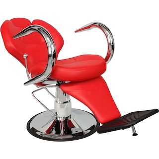 Foto 3 | Silla para Barbería Nanofort Mkz-bx2668rojo color Rojo para Peluquería Reclinable Hidráulica