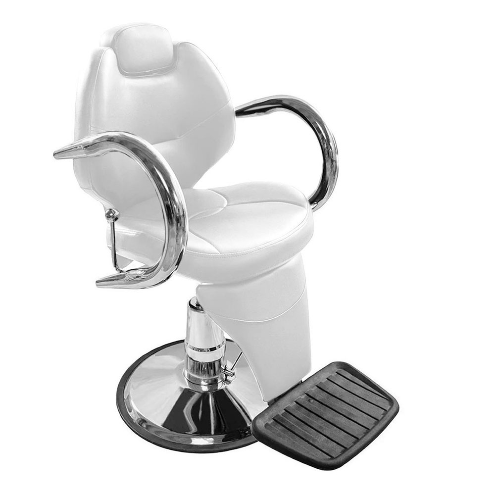 Foto 2 pulgar | Silla para Barbería Nanofort Mkz-bx2668bla color Blanco Reclinable Hidráulica