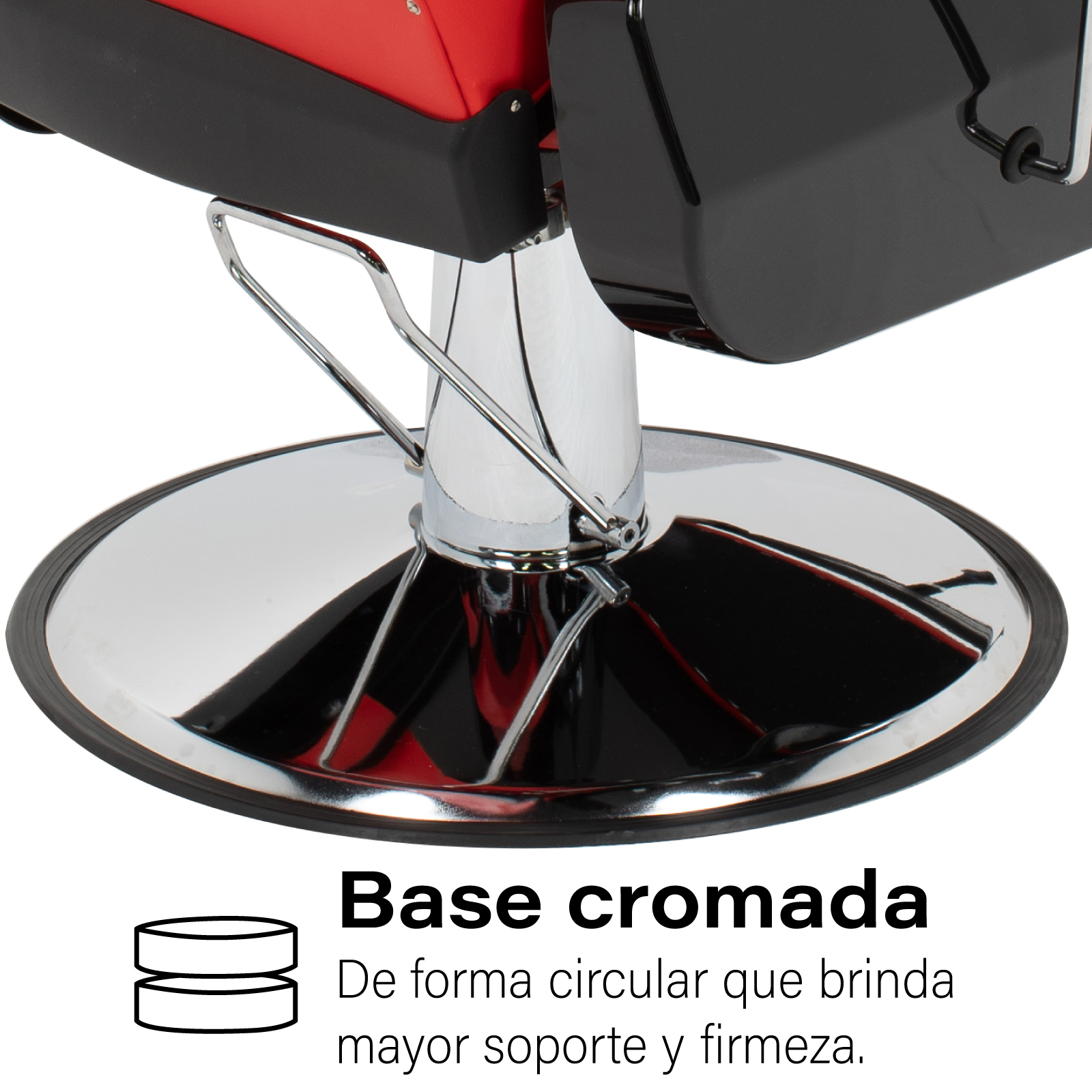 Foto 7 | Sillón de Barbero Onof Sbg-01rd color Rojo