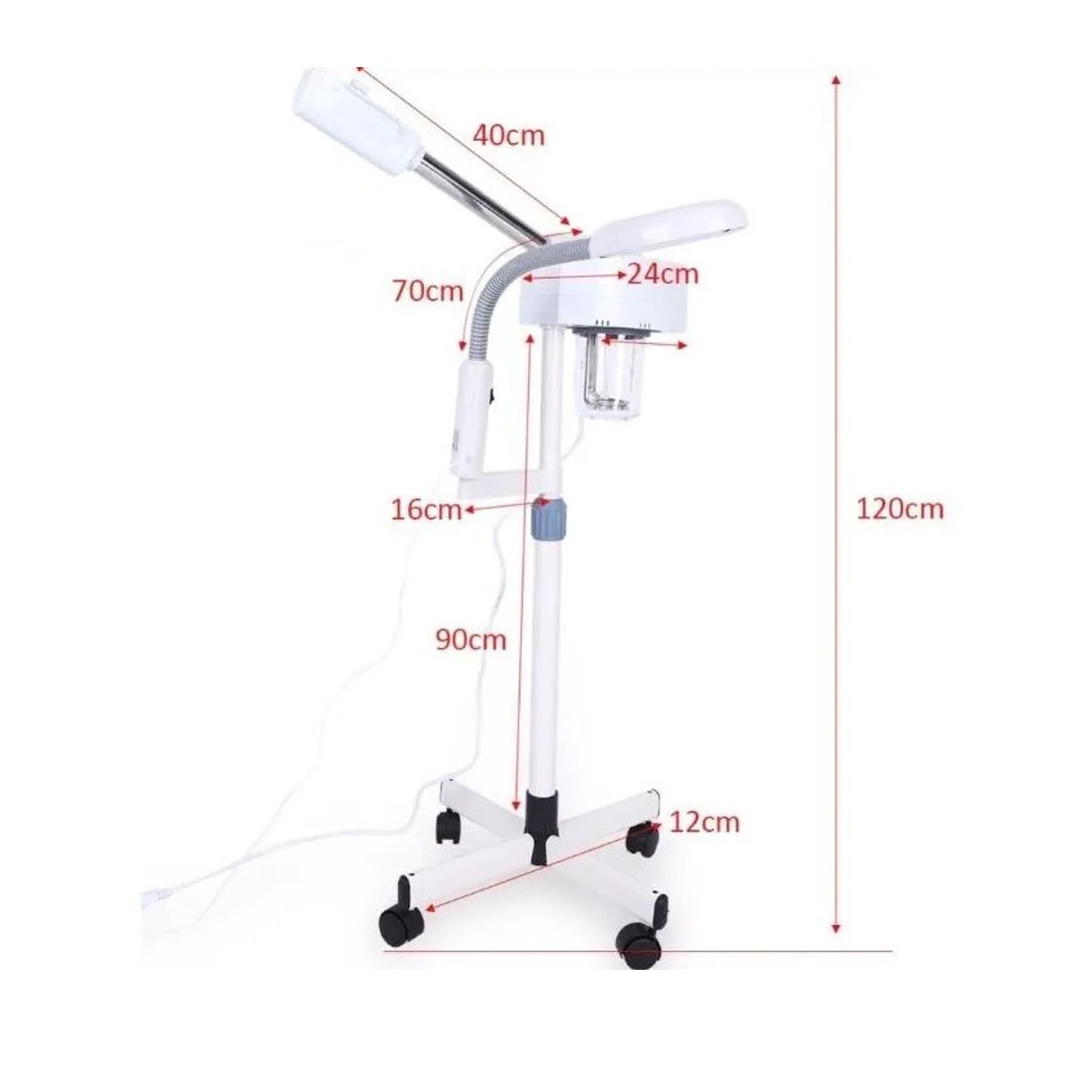 Foto 3 pulgar | Vaporizador Facial de Ozono Letmex BM3058 color Blanco con Lupa y Luz Led