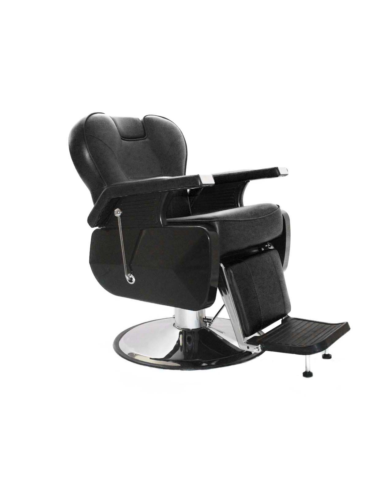 Foto 3 pulgar | Sillón Barberia Premium Vanlig Roma color Negro Hidráulico Reclinable