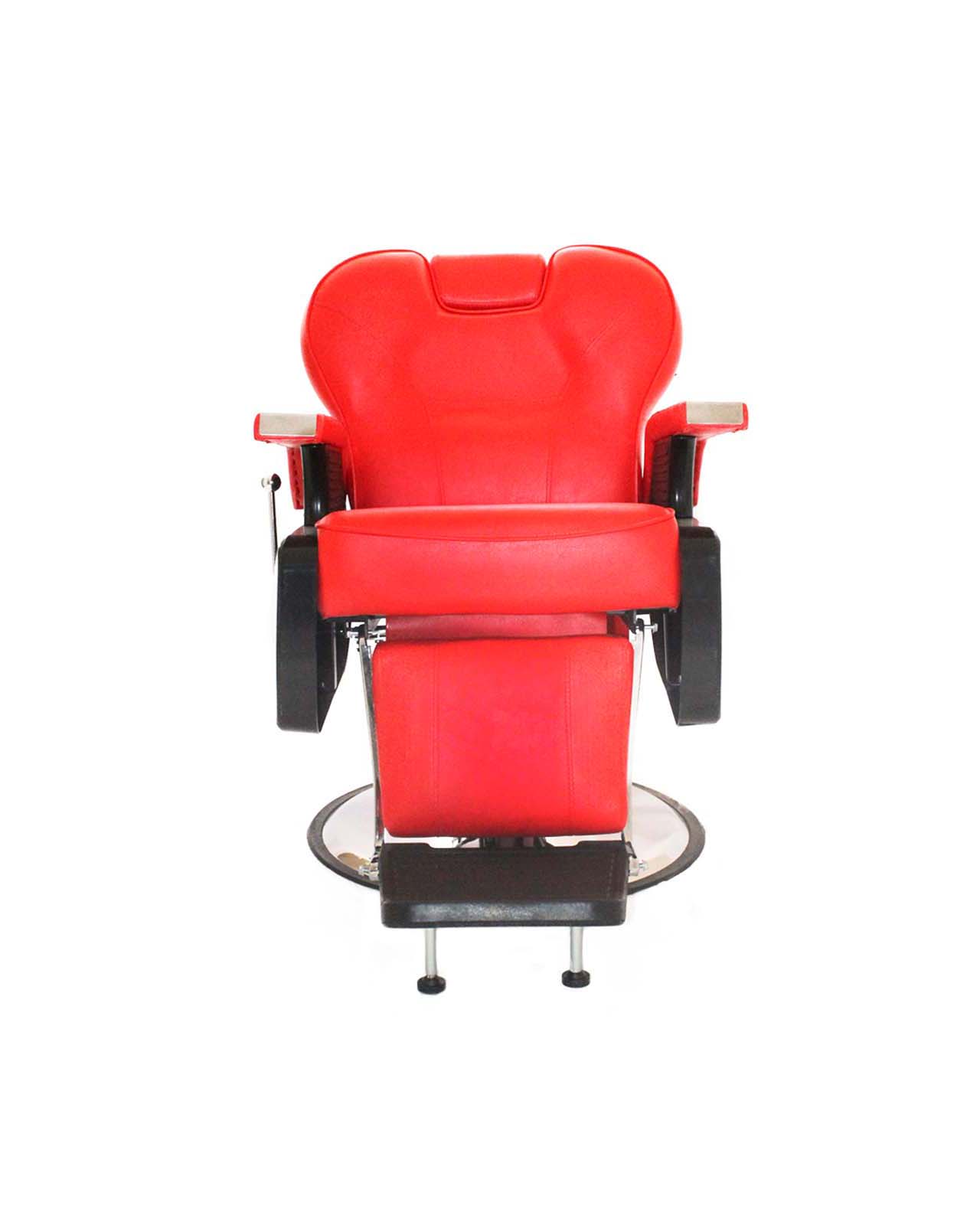 Foto 1 | Sillón Barberia Premium Vanlig Roma color Rojo Hidráulico Reclinable