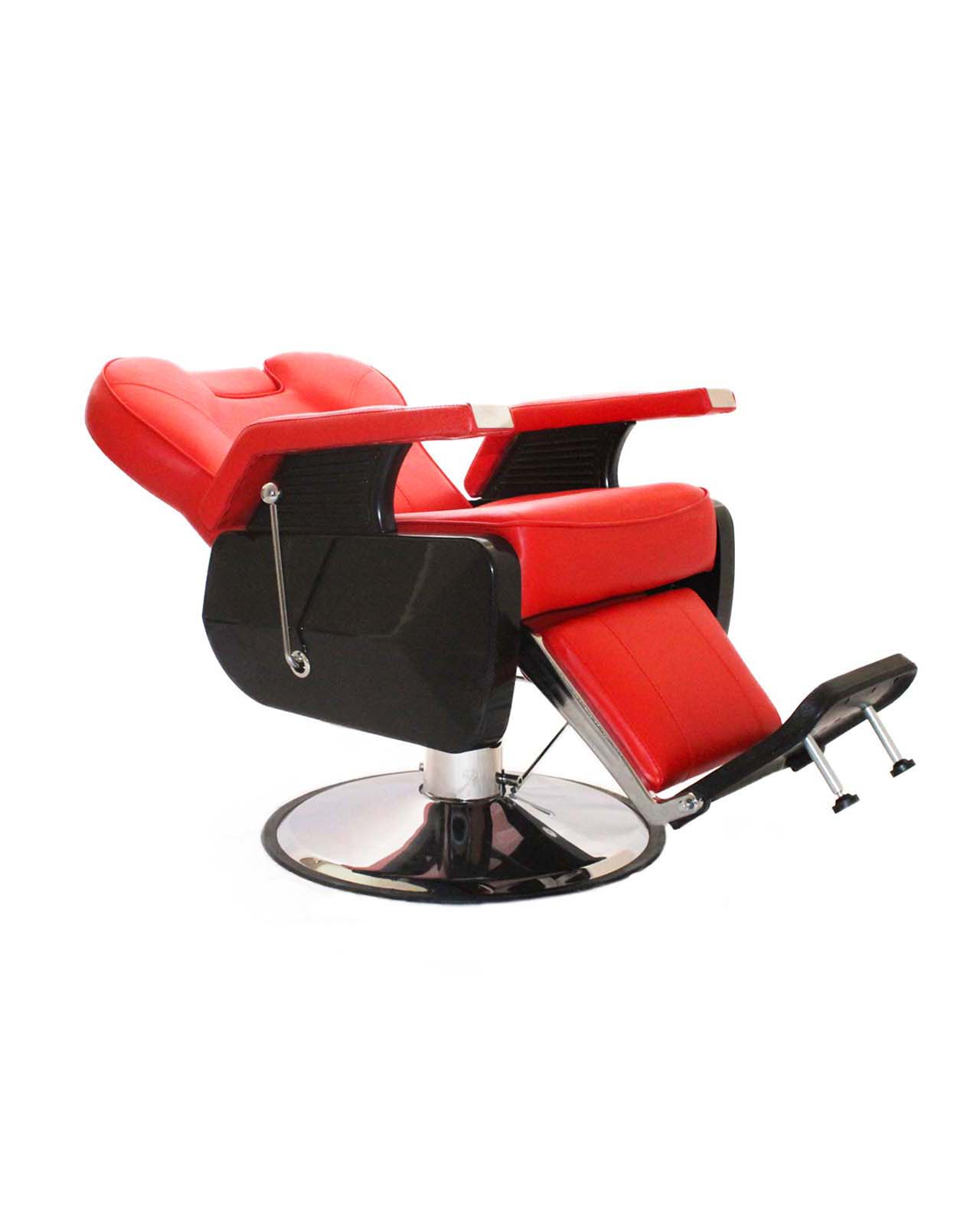 Foto 4 pulgar | Sillón Barberia Premium Vanlig Roma color Rojo Hidráulico Reclinable