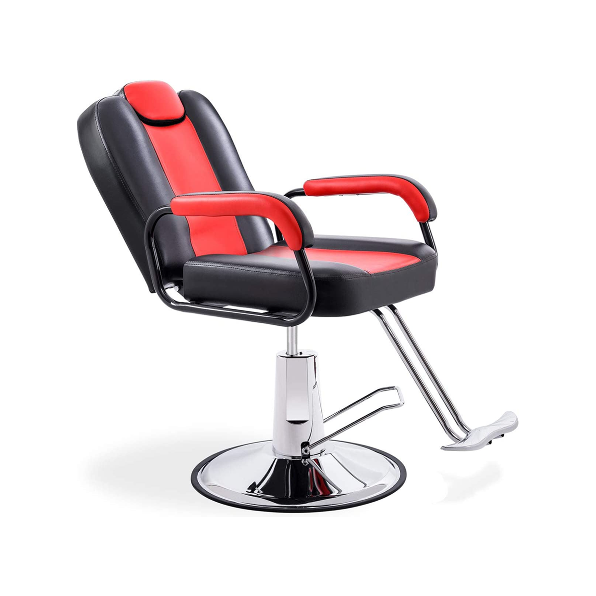 Foto 1 | Sillón de Barbería Vanlig Italiana color Rojo