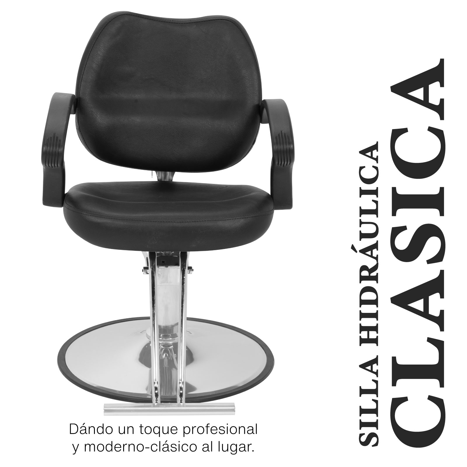Foto 8 pulgar | Silla de Barbero Hidráulica Onof 075CUAD color Negro