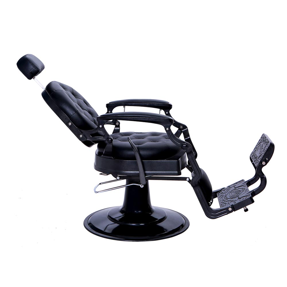 Foto 5 pulgar | Sillón Vintage de Barbería Vanlig Bergamo Hongzi color Negro