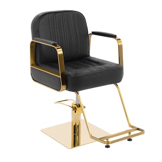 Foto 1 | Sillón Barber Onof Bilbao Cuadrada C/ Asiento Ajustable Y Giratoria Color Negro-dorado