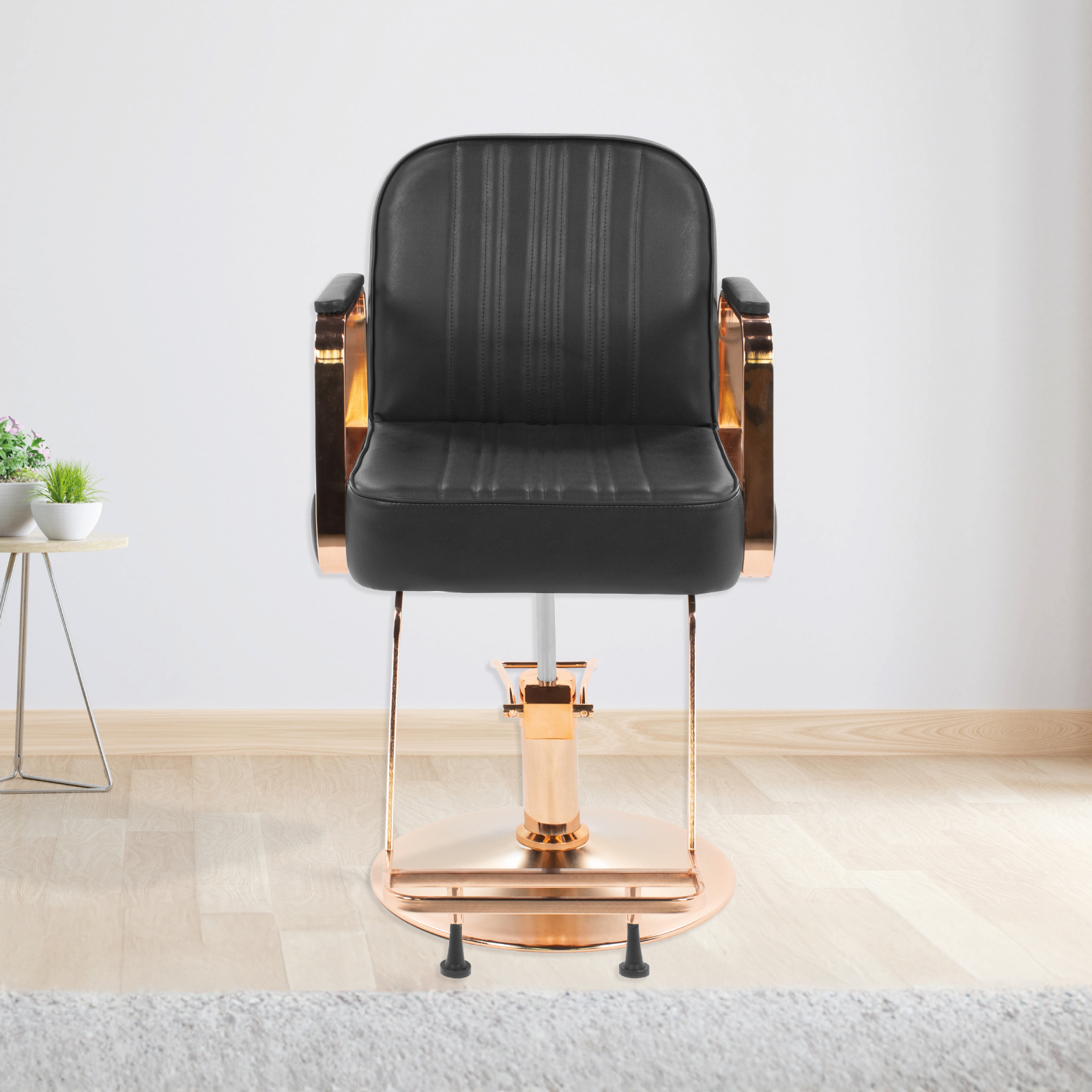 Foto 9 pulgar | Silla para Barberia Onof Madrid C/ Asiento Giratorio a 360° y Altura Ajustable color Cobre