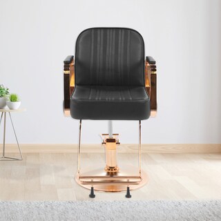 Foto 8 | Silla para Barberia Onof Madrid C/ Asiento Giratorio a 360° y Altura Ajustable color Cobre