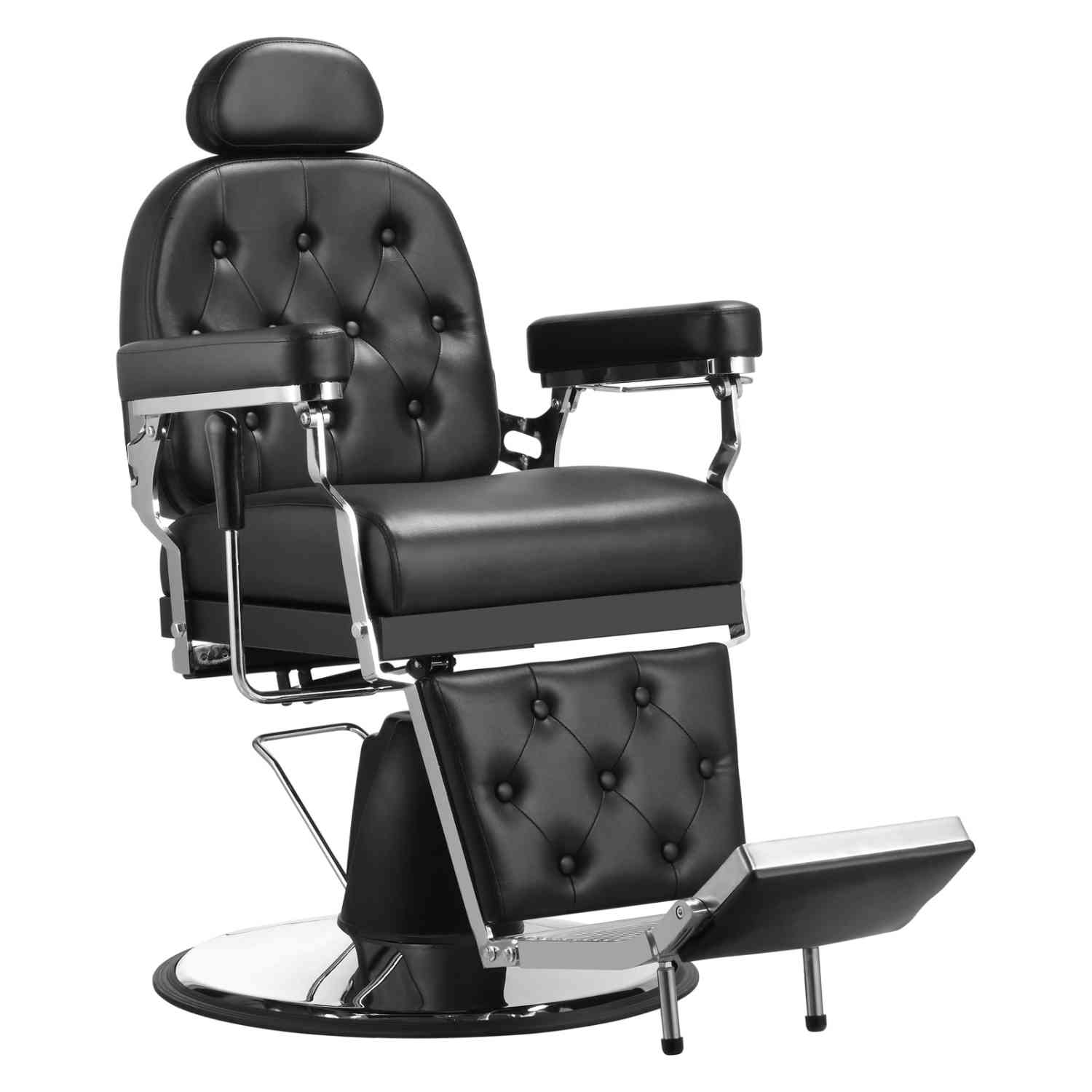 Foto 2 pulgar | Sillón Neumática para Barberia Respaldo Ajustable Negro