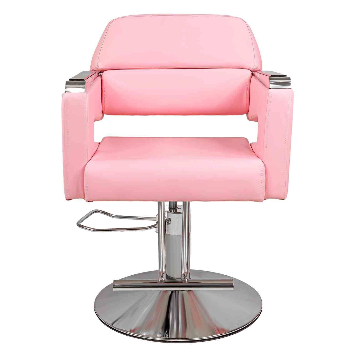 Foto 2 pulgar | Silla de Barbero Nanofort color Rosa Ajustable