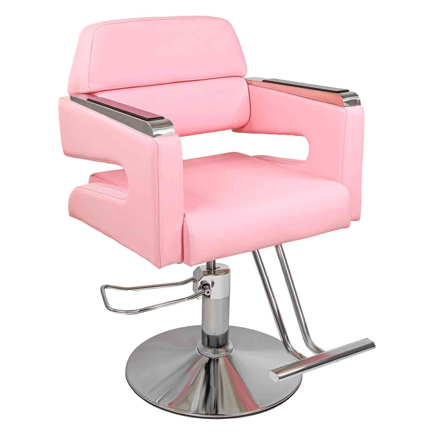 Foto 6 pulgar | Silla de Barbero Nanofort color Rosa Ajustable