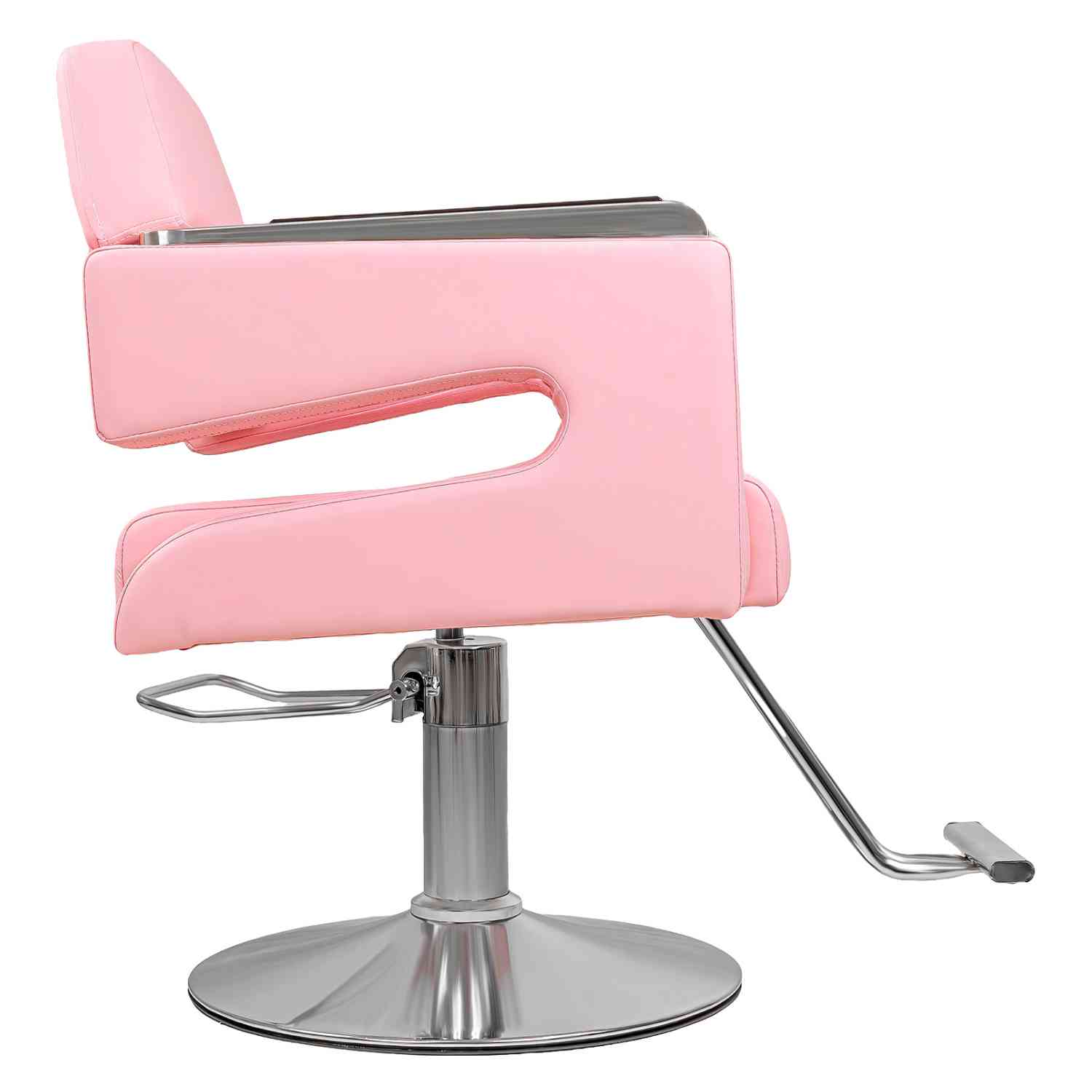 Foto 7 pulgar | Silla de Barbero Nanofort color Rosa Ajustable