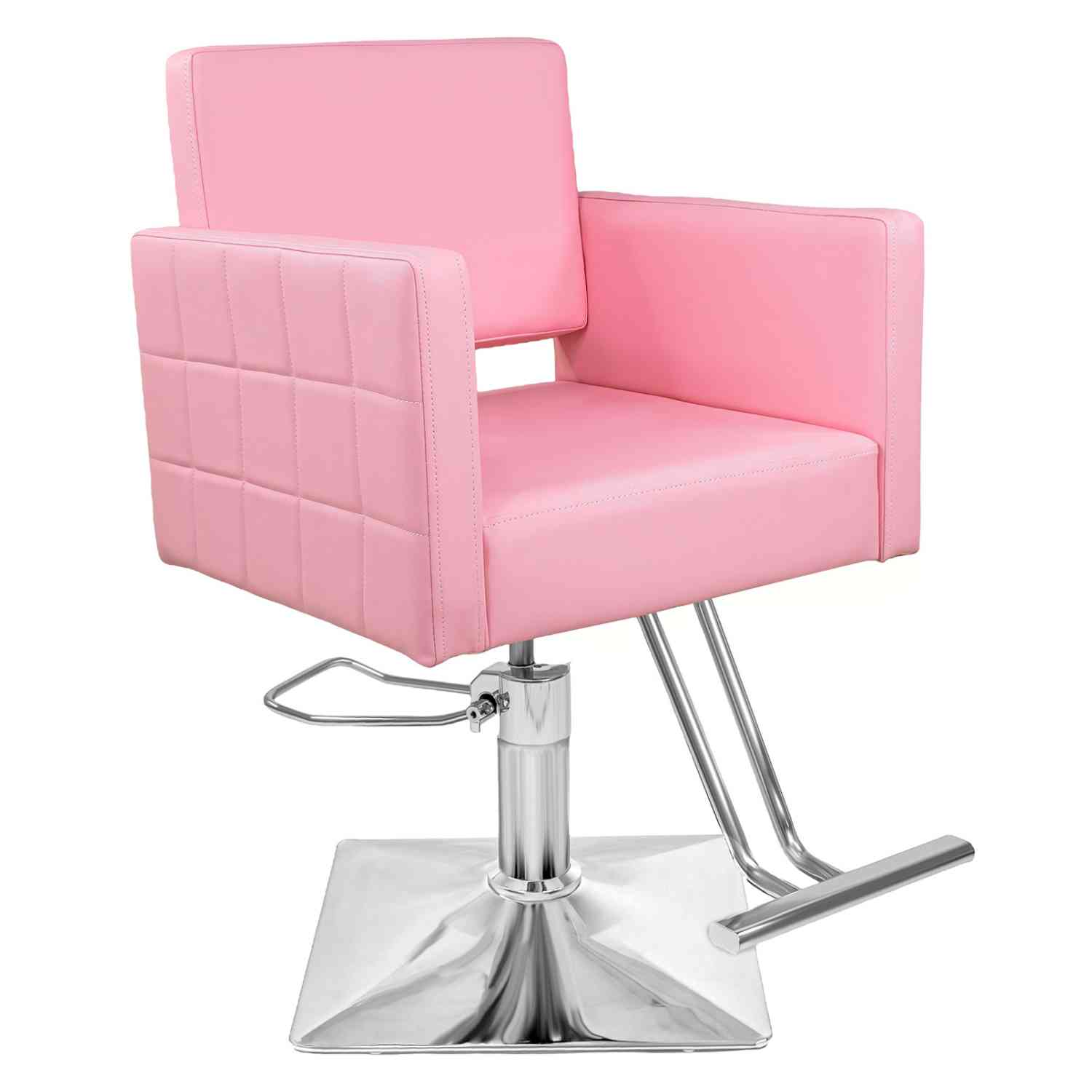 Foto 5 pulgar | Silla de Barbero Nanofort color Rosa Ajustable