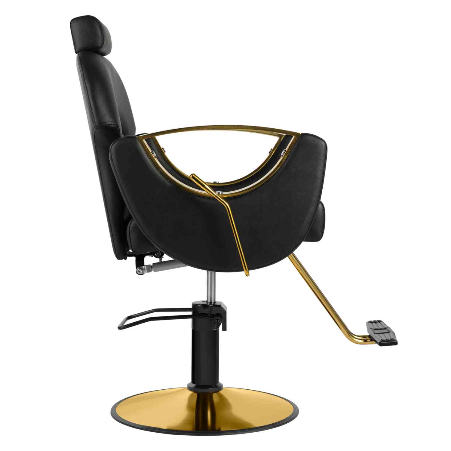 Foto 3 pulgar | Sillón de Barbería Nanofort Premium Salón Spa Estética Neumática Ajustable Gold Negra