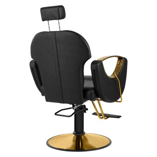 Foto 6 | Sillón de Barbería Nanofort Premium Salón Spa Estética Neumática Ajustable Gold Negra