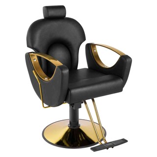 Foto 7 | Sillón de Barbería Nanofort Premium Salón Spa Estética Neumática Ajustable Gold Negra