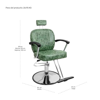 Foto 5 | Silla de Barbero Nanofort Verde