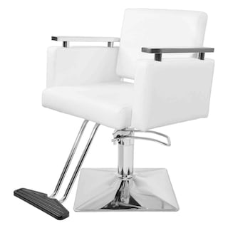 Foto 1 | Sillón para Barberia Nanofort Cuadrada 360° Blanca