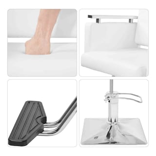 Foto 3 | Sillón para Barberia Nanofort Cuadrada 360° Blanca